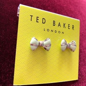 Ted Baker London Enamel Bow Earrings Mint